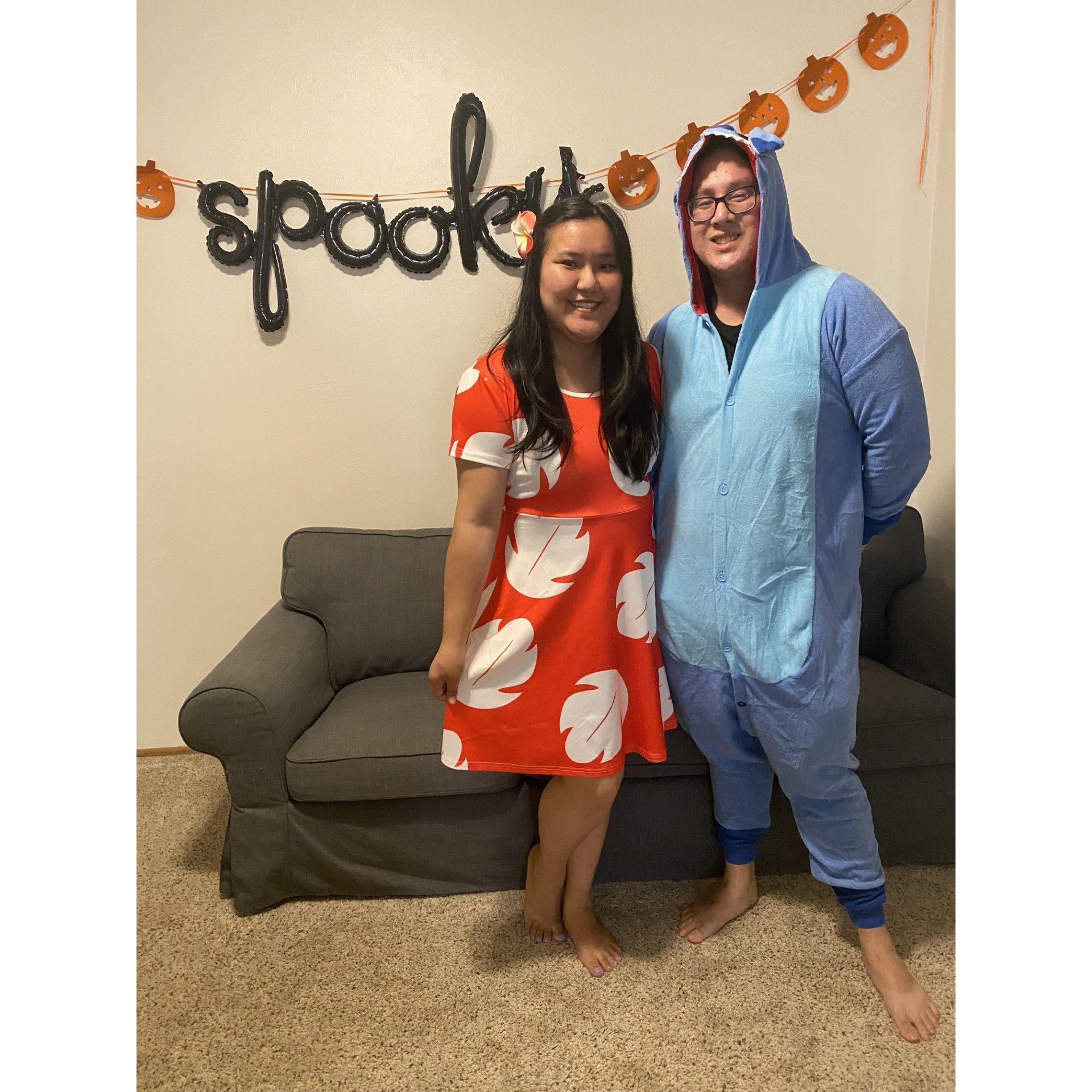 Halloween party as Lilo & Stitch.