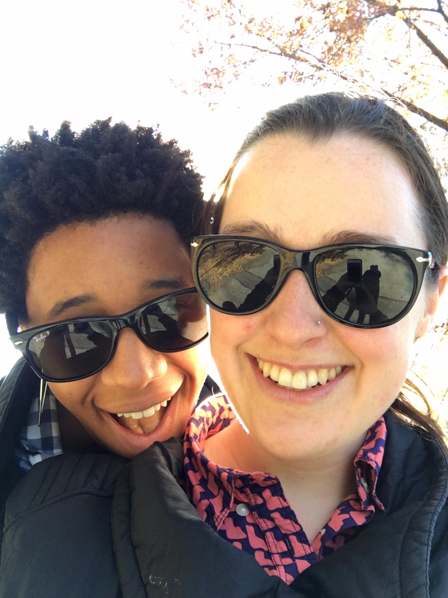 Taking a stroll by the Hudson River, in fall of 2015.