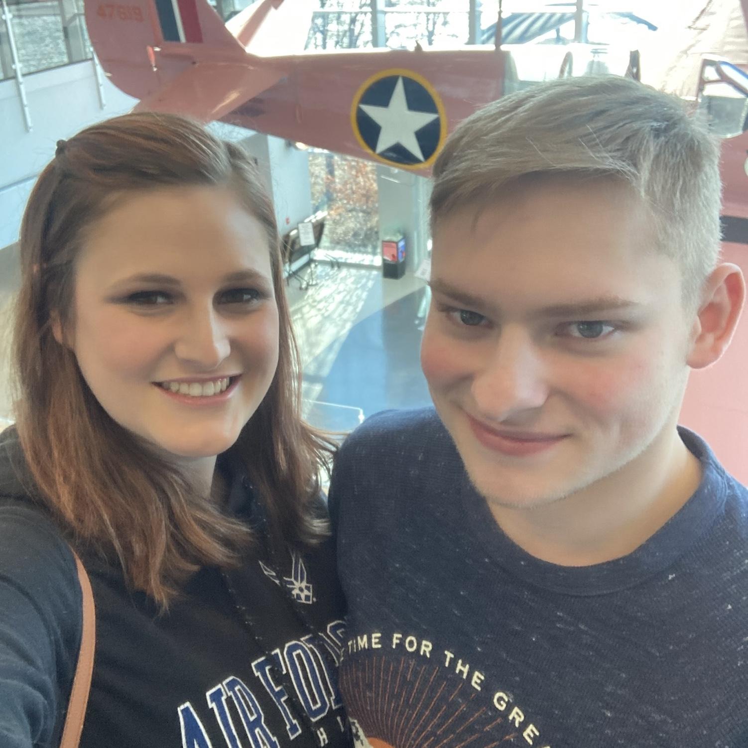 Zach and I at the Air Zoo Museum. We just started dating a month before. ❤️