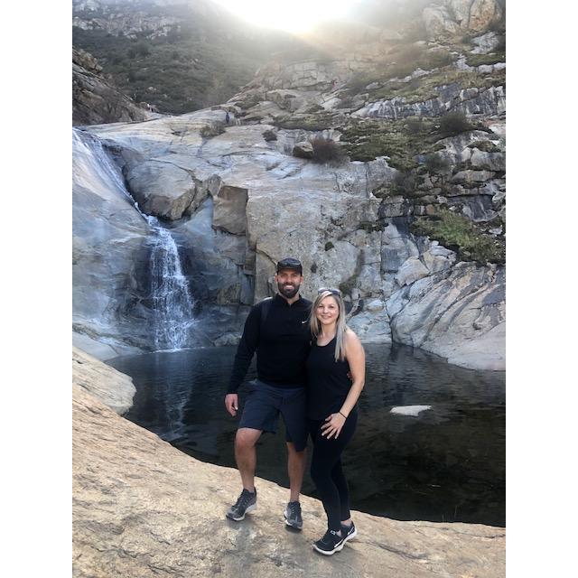 3 Sisters waterfall hike near San Diego.