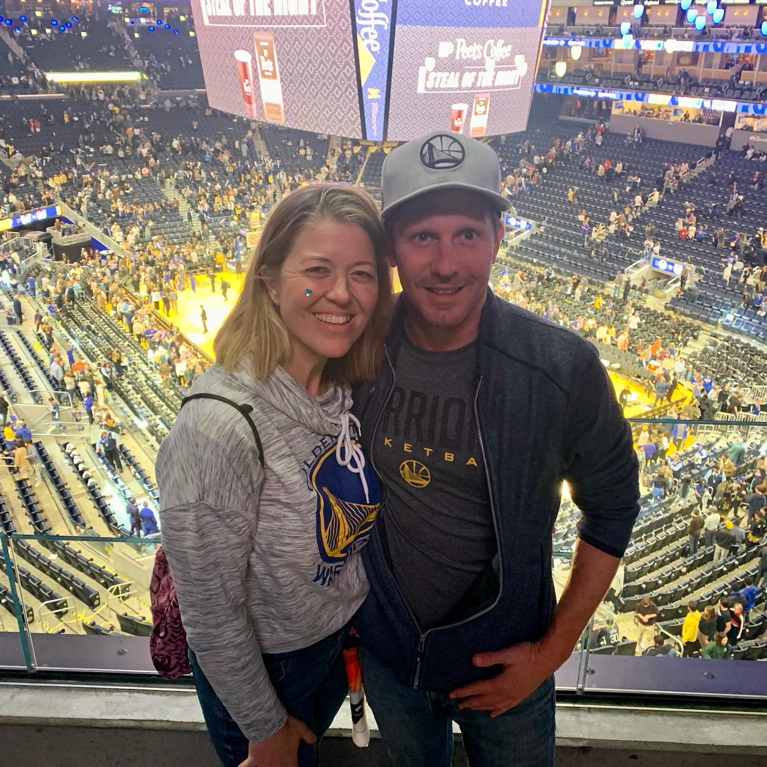 Tyler converted Molly into a Golden State Warriors fan by taking her to a buzzer-winning game at the Chase Center in San Francisco!