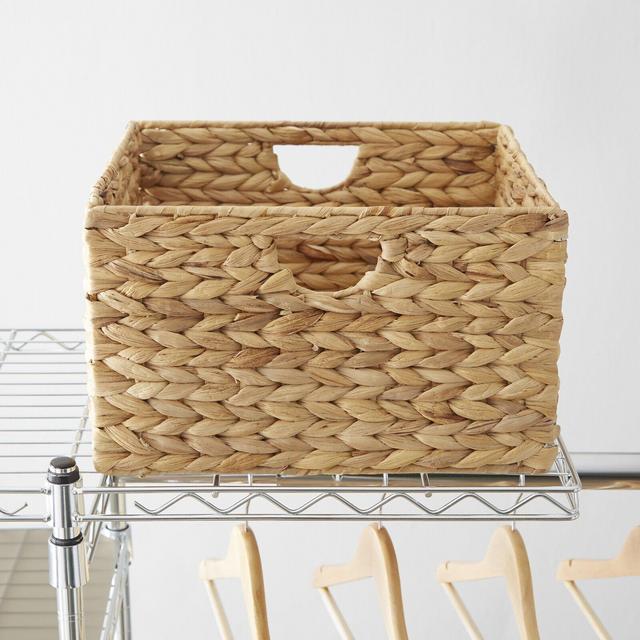 Woven Hyacinth Wicker/Rattan Basket (Set of 2)