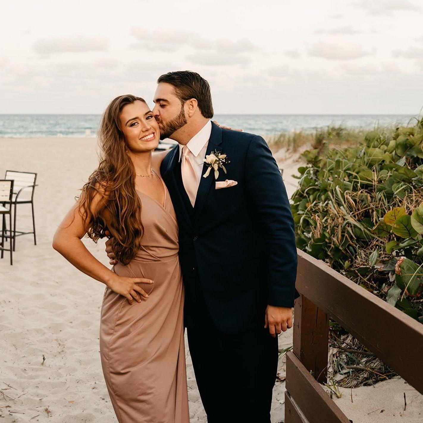 Rosie and TJ's very first kiss on their first date at Rachel & Blake's (TJ's sister) wedding
