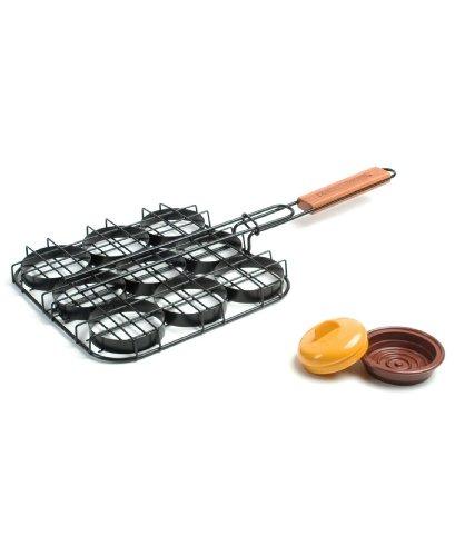 Charcoal Companion Burger Grill Set. Mini Patty Press