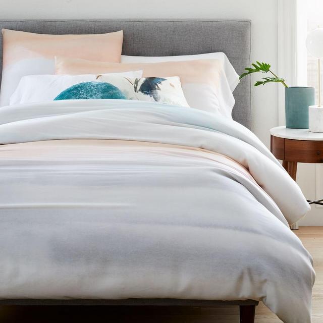 Tencel Sunrise Duvet & King Sham, Blue Tradewinds, King
