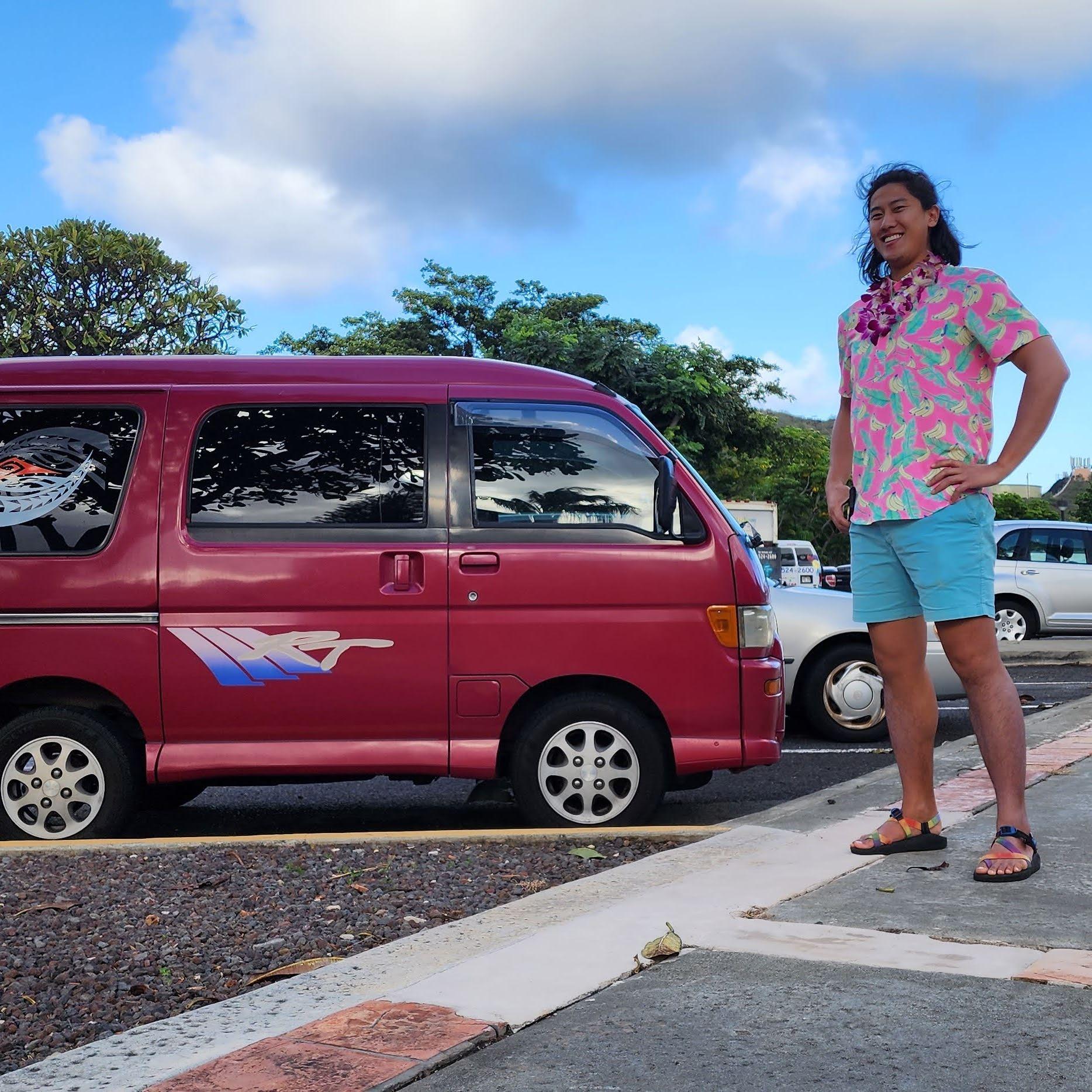 Tofu next to a regular sized van