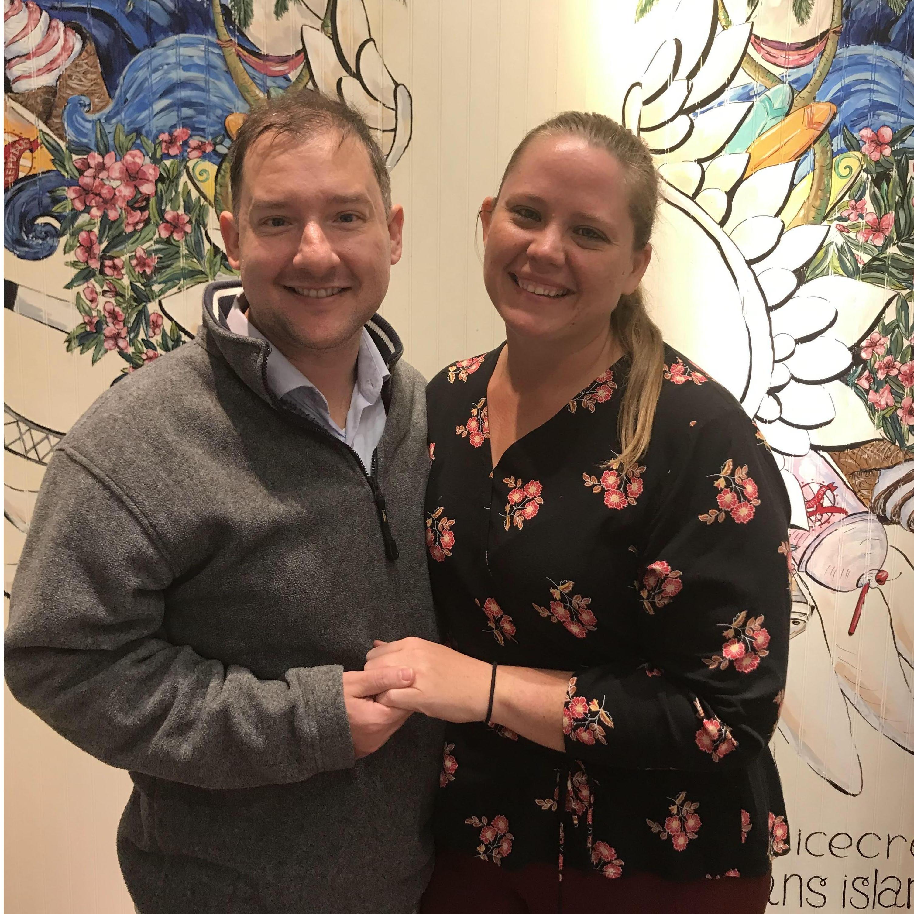 Ice cream date before an evening walk on the beach. Notice that foreshadowing with the hand holding!