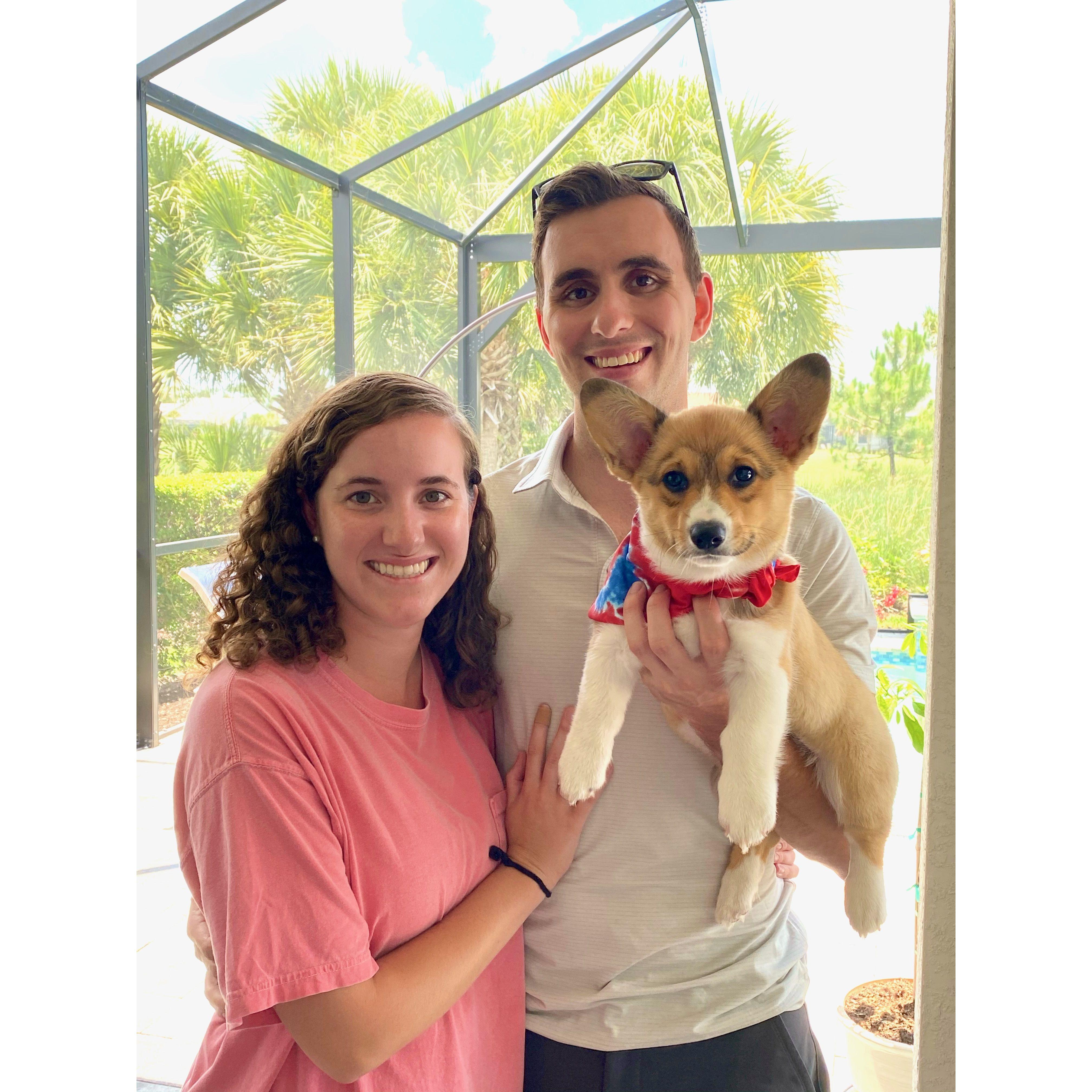 We became dog parents in May 2021 when we brought home our corgi, Ellie!