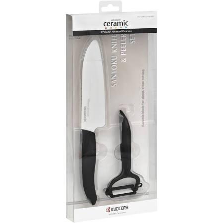 Kyocera Knife & Peeler Set, Santoku, 5-1/2 Inch Blade