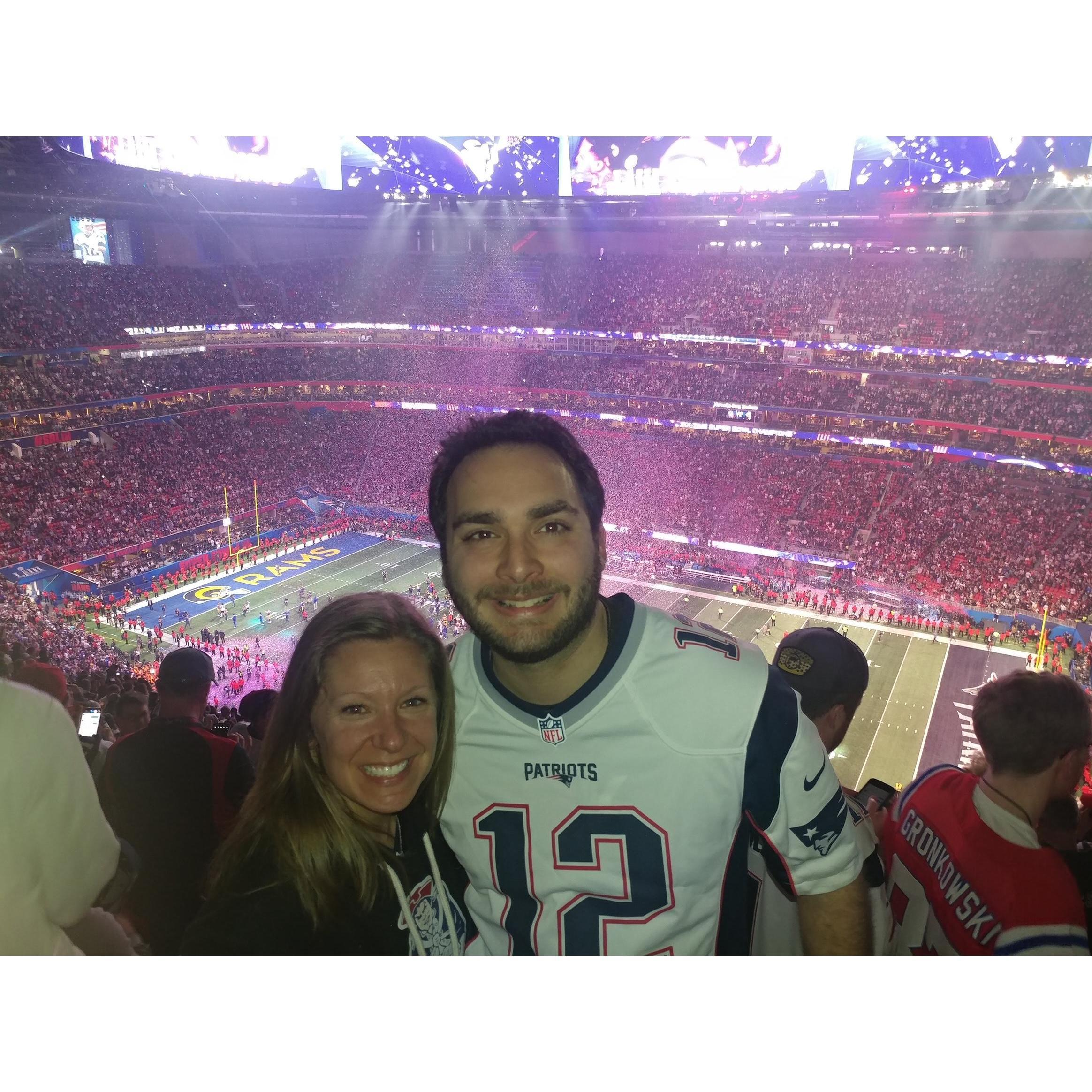 Watched Tom Brady win his 6th Super Bowl in Atlanta, GA.