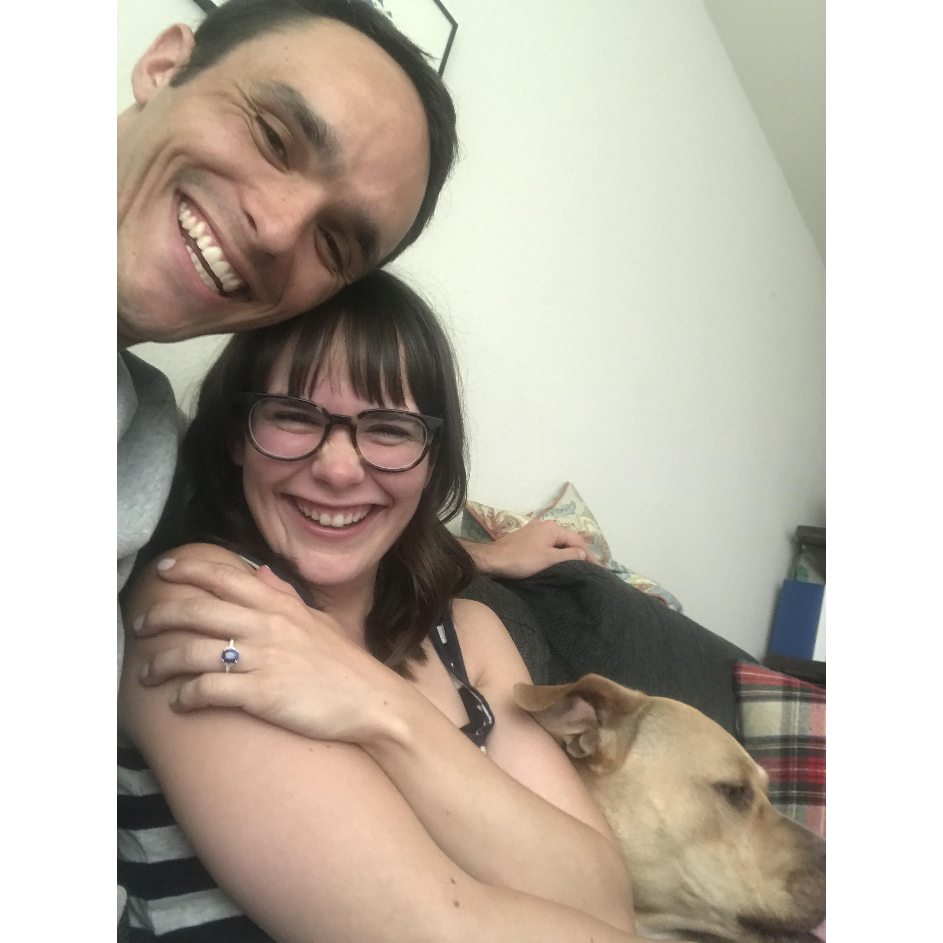 Immediately post-proposal with a cameo by Eloise