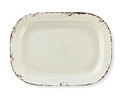 Rustic Outdoor Melamine Platter, Ivory