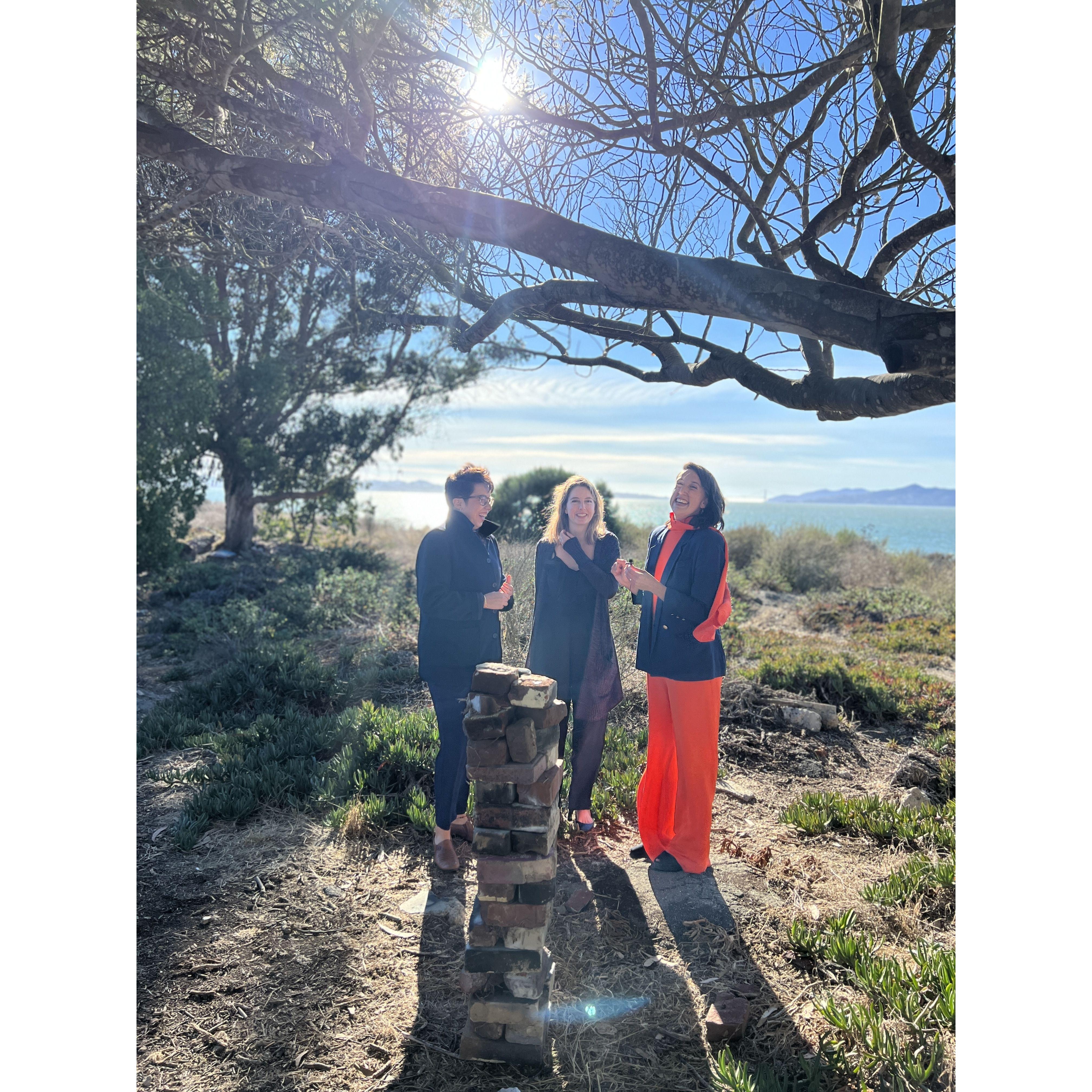 From our tiny wedding in 2022 -- Albany Bulb, CA where we had our first date