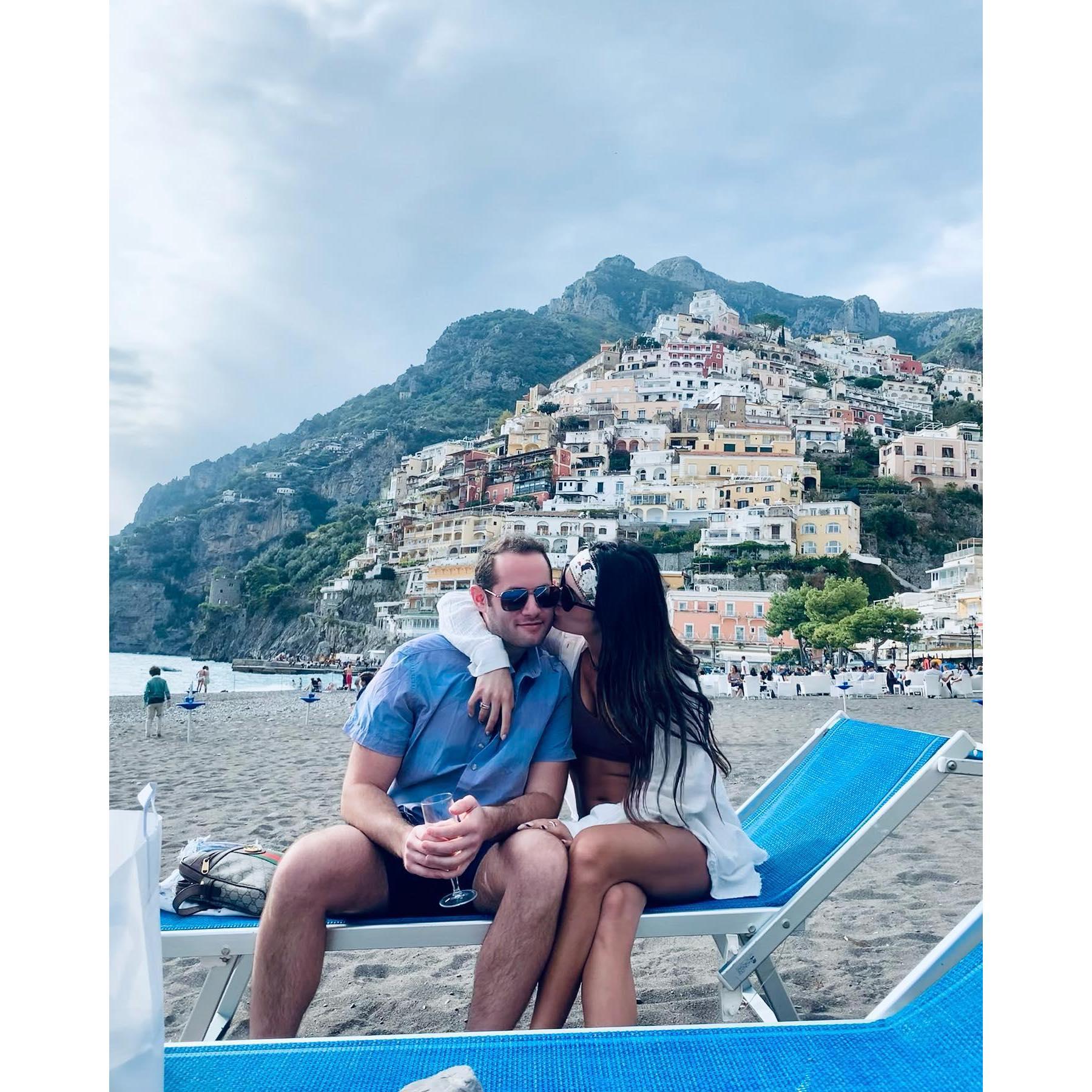 Us in Positano on the most amazing trip ever, we'll be back italy!