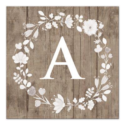 Floral Letter Canvas Wall Art