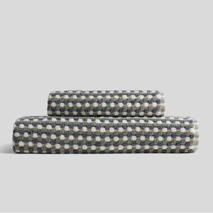 Organic Cotton Mosaic Towels (Multi) - Bath and Hand towel / Moss & Dusk