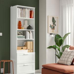 BRIMNES bookcase, white, 235/8x743/4" - IKEA
