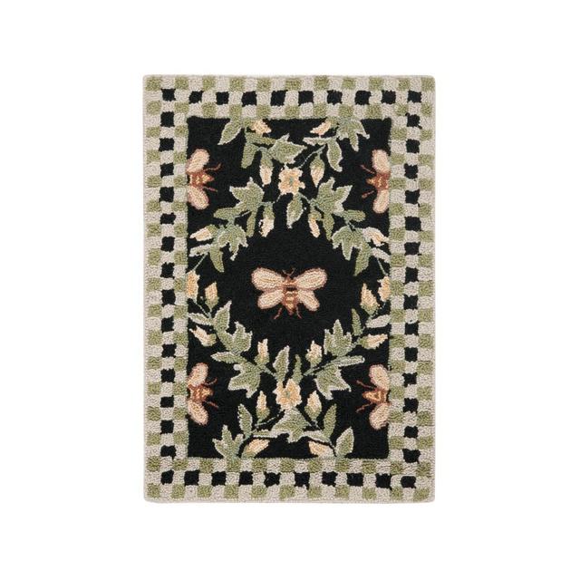 Chelsea HK55 Hand Hooked Accent Rug - Black - 1'8"x2'6" - Safavieh.