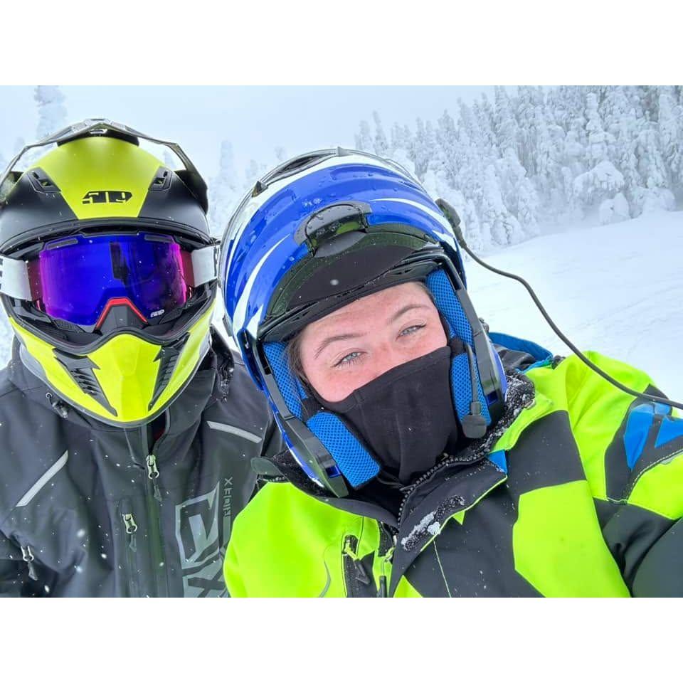 Liz's first time snowmobiling in Pittsburg, NH 01.27.2024
