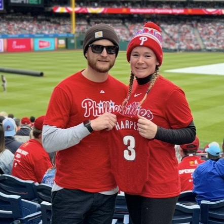 First Phillies game and we found out we were pregnant with Maverick