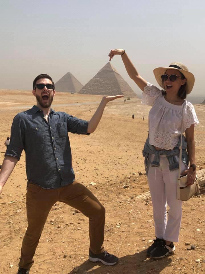 Visiting one of the Seven Wonders of the World- the Pyramids of Giza!