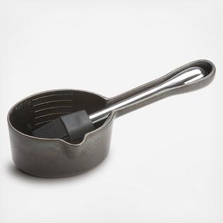 Cast Iron Sauce Pot & Basting Brush