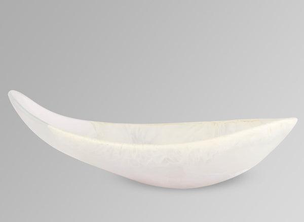 Large Resin Seed Bowl - Chalk Swirl