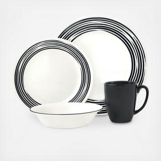 Boutique Brushed 16-Piece Dinnerware Set, Service for 4