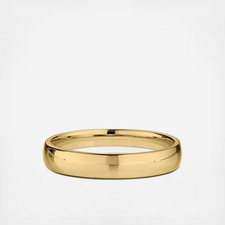 Men's Narrow Domed Comfort-Fit Wedding Ring
