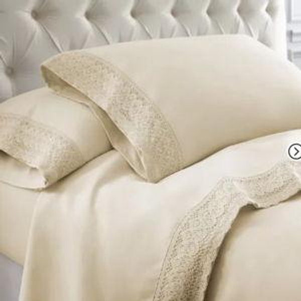 Modern Threads Modern Threads Yate Soft Microfiber Crochet Lace Sheets - Luxurious Microfiber Bed Sheets - Includes Flat Sheet, Fitted Sheet with Deep Pockets, & Pillowcases | Wayfair