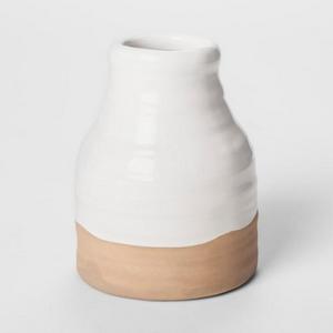 Stoneware Vase Short - White - Threshold™