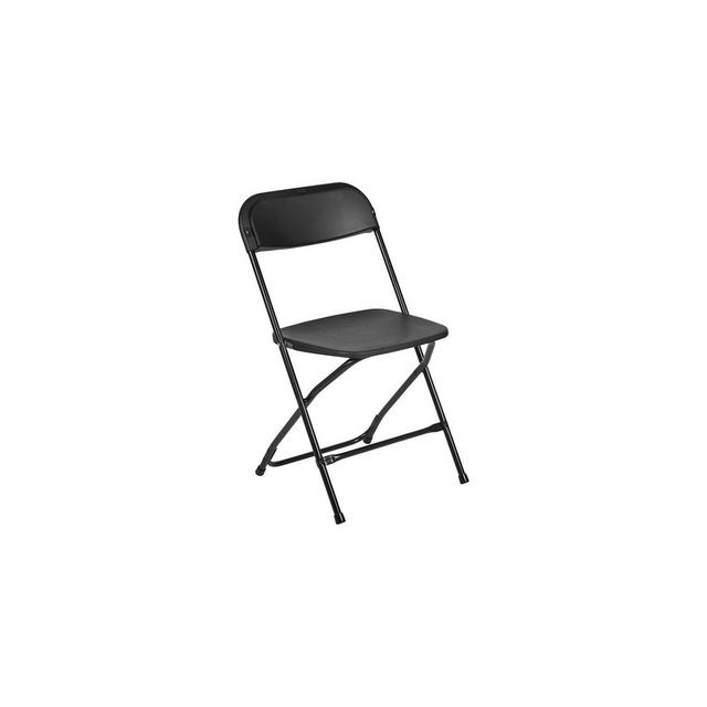Riverstone Furniture Collection Plastic Folding Chair Black
