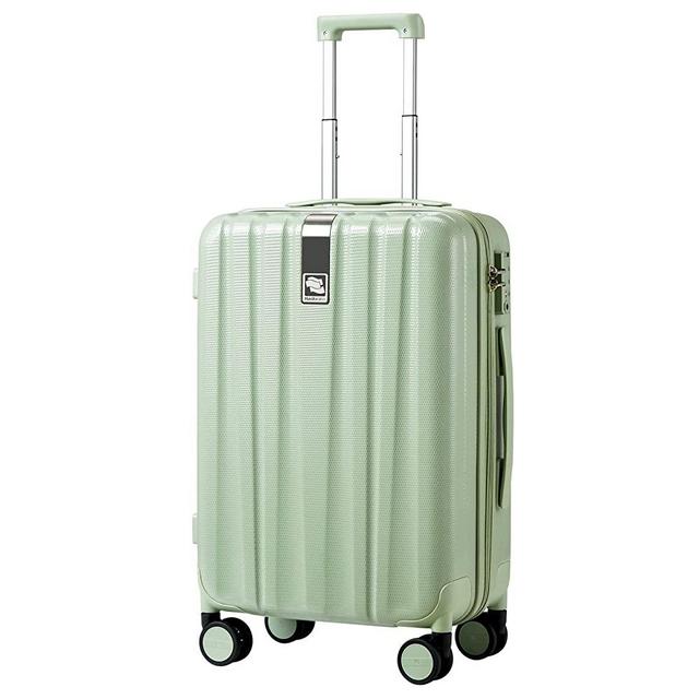 Hanke Upgrade Carry On Luggage Airline Approved, 20'' Lightweight Hardside Suitcase PC Hardshell Luggage with Spinner Wheels & TSA Lock,Carry-On 20-Inch(Bamboo Green)