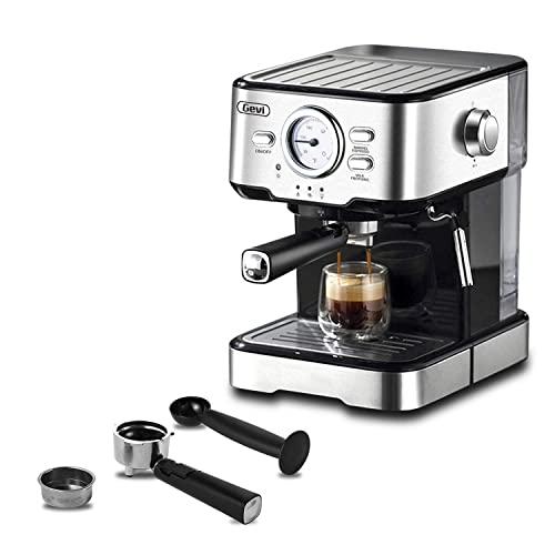 Espresso Machines 15 Bar Cappuccino Machine with Adjustment Milk Frother for Espresso, Latte and Mocha, 1.5L Removable Water Tank and Double Temperature Control System, Black, 1100W
