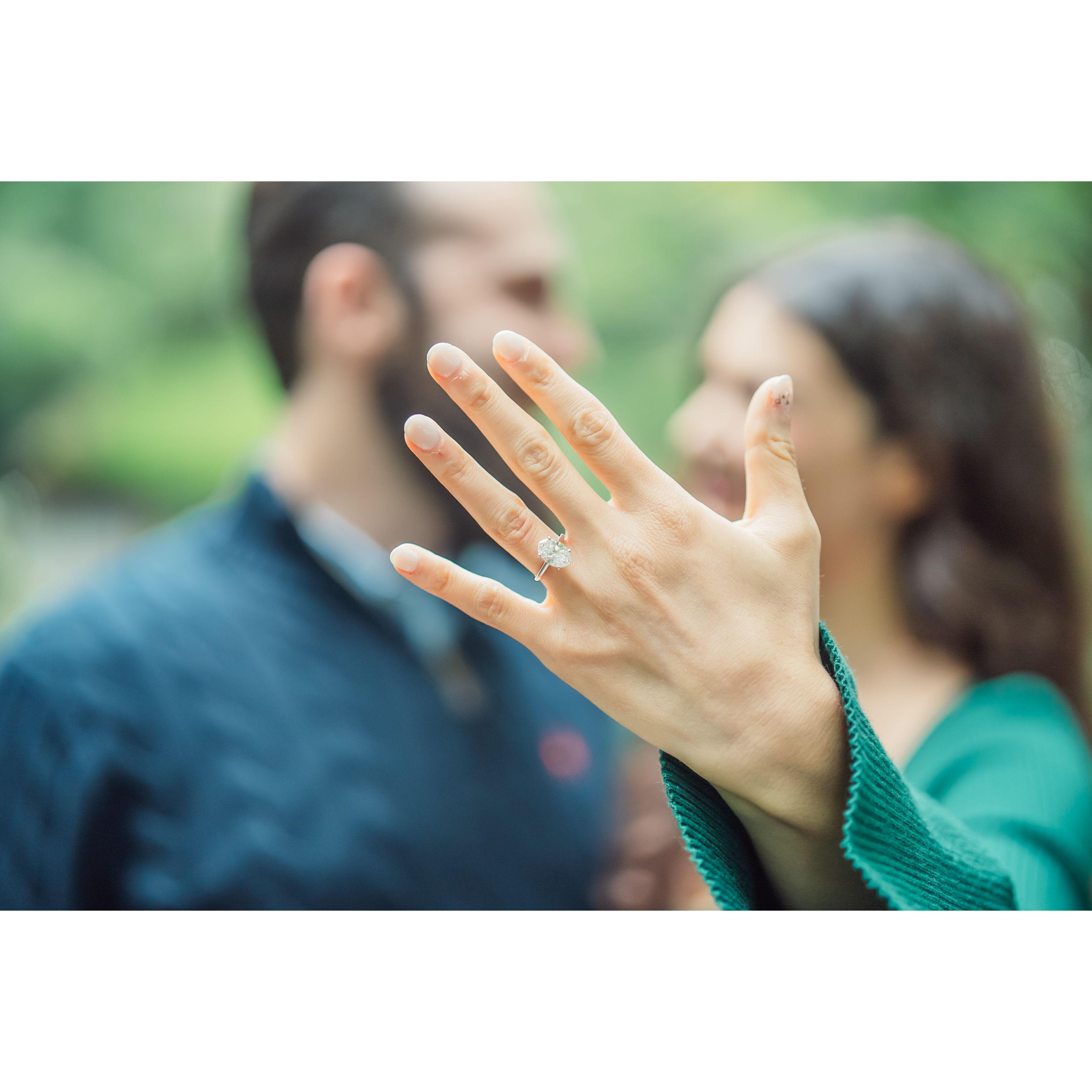 Paria showing off her ring :) Kyoto, Japan, 2024.