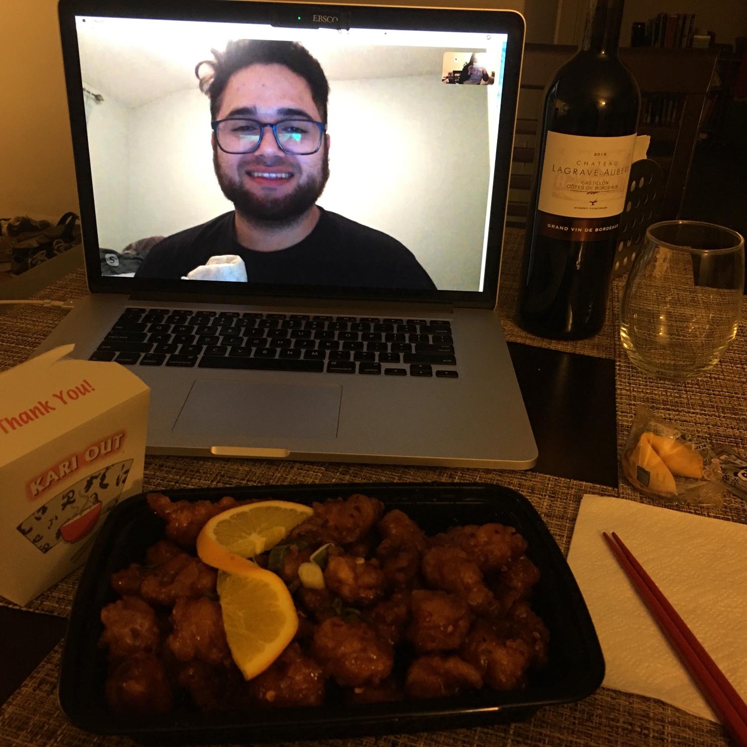 An average long distance date night