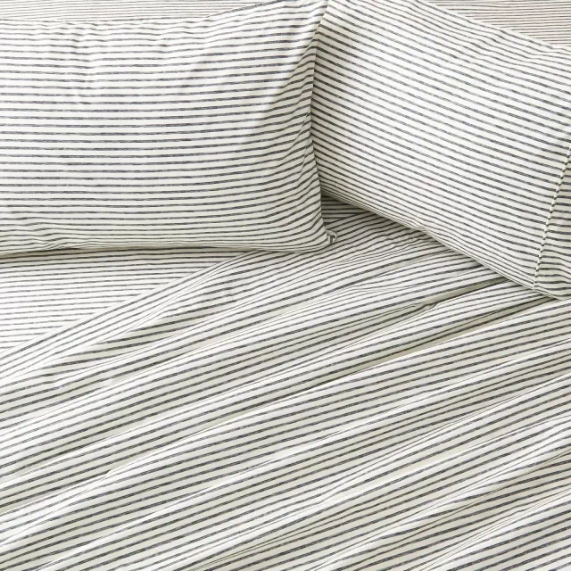 Great Bay Home Striped Microfiber Wrinkle Resistant Sheet Set