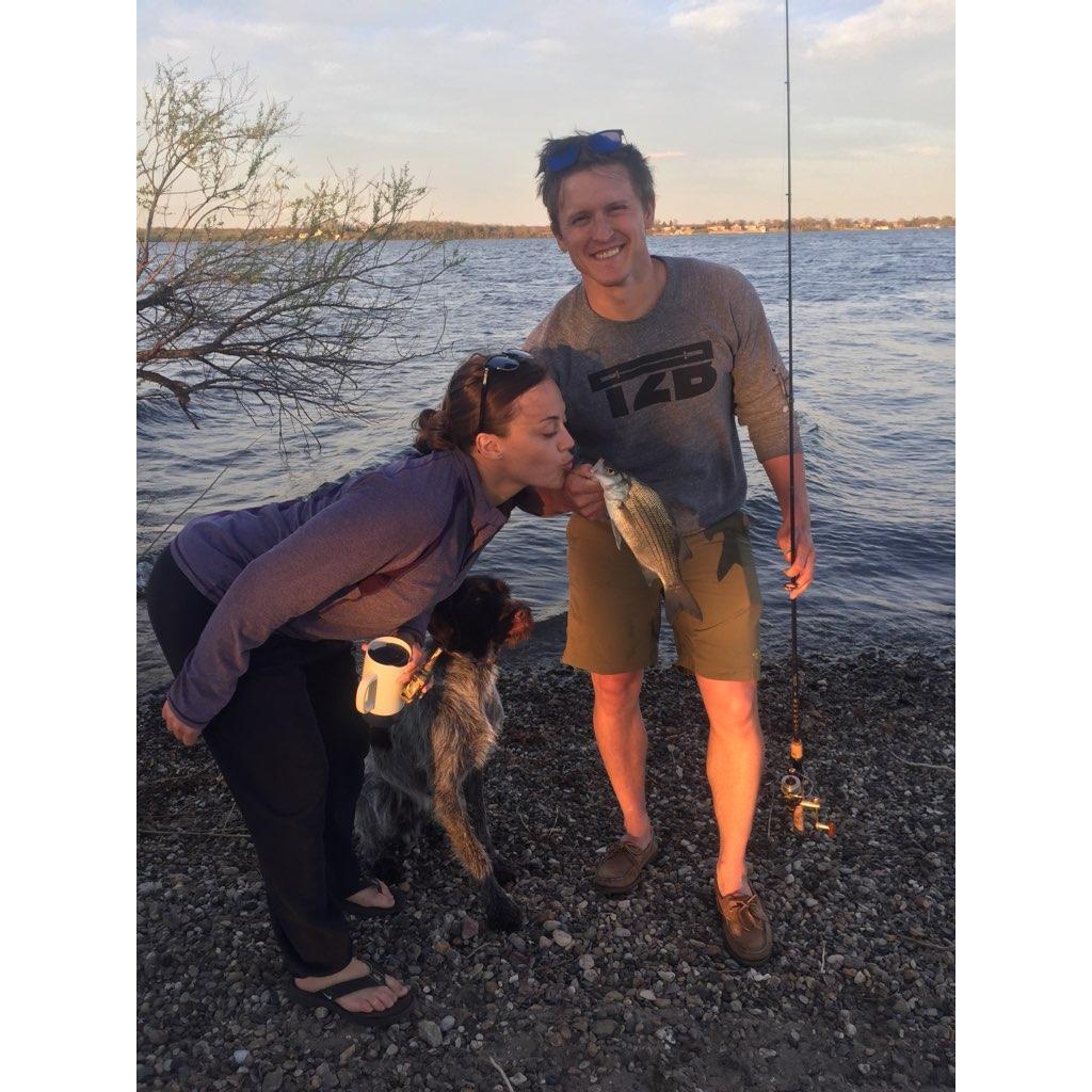 Fishing on Lake Madison.