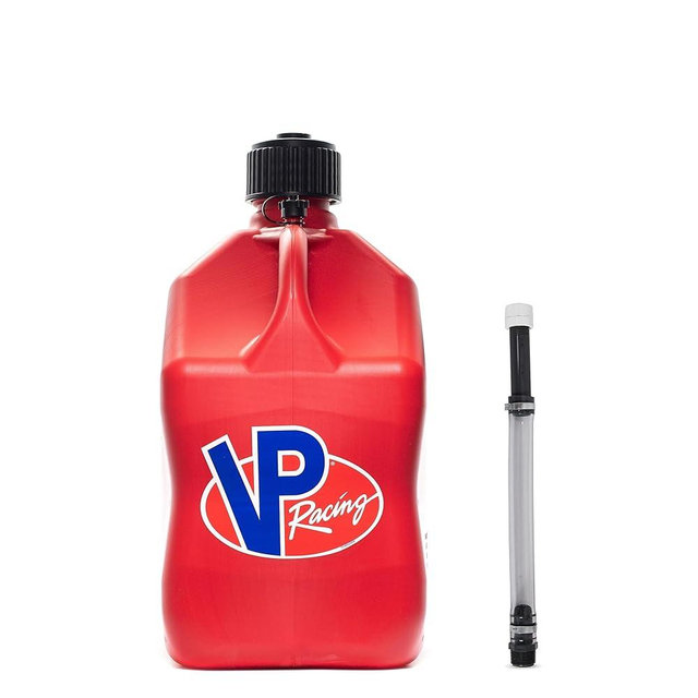 VP Racing 5.5 Gallon Square Motorsport Utility Container Red with Deluxe Filler Hose