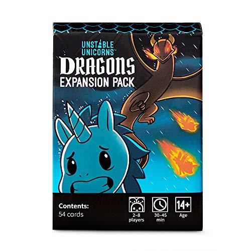 Unstable Unicorns Dragons Expansion Pack - designed to be added to your Unstable Unicorns Card Game