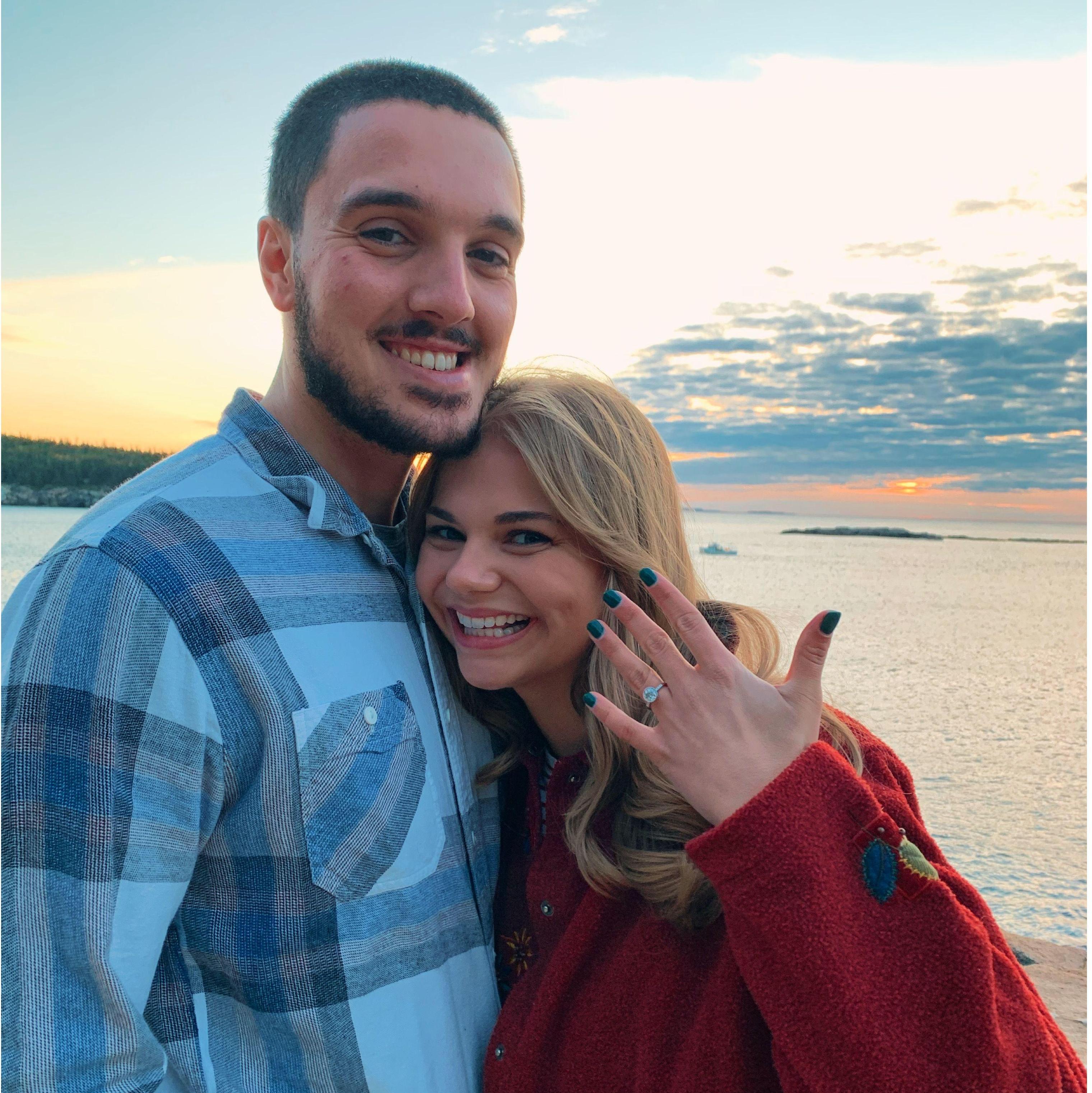 Engaged at sunrise!