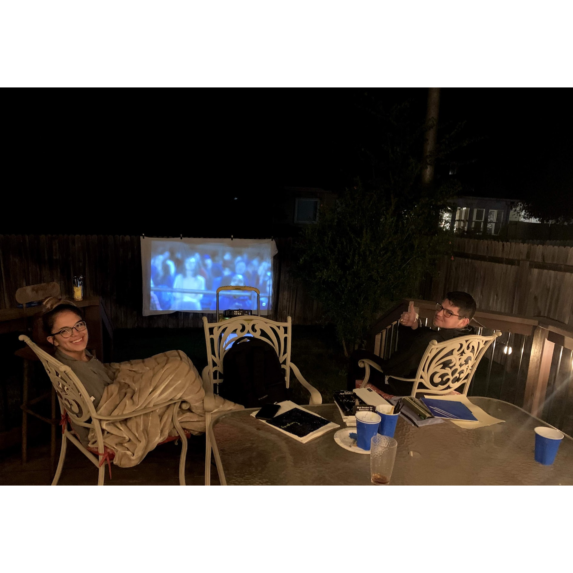 Michael and Kenzie had to sit 6 feet apart for the first several months of COVID. So, they had to get real creative with date nights.