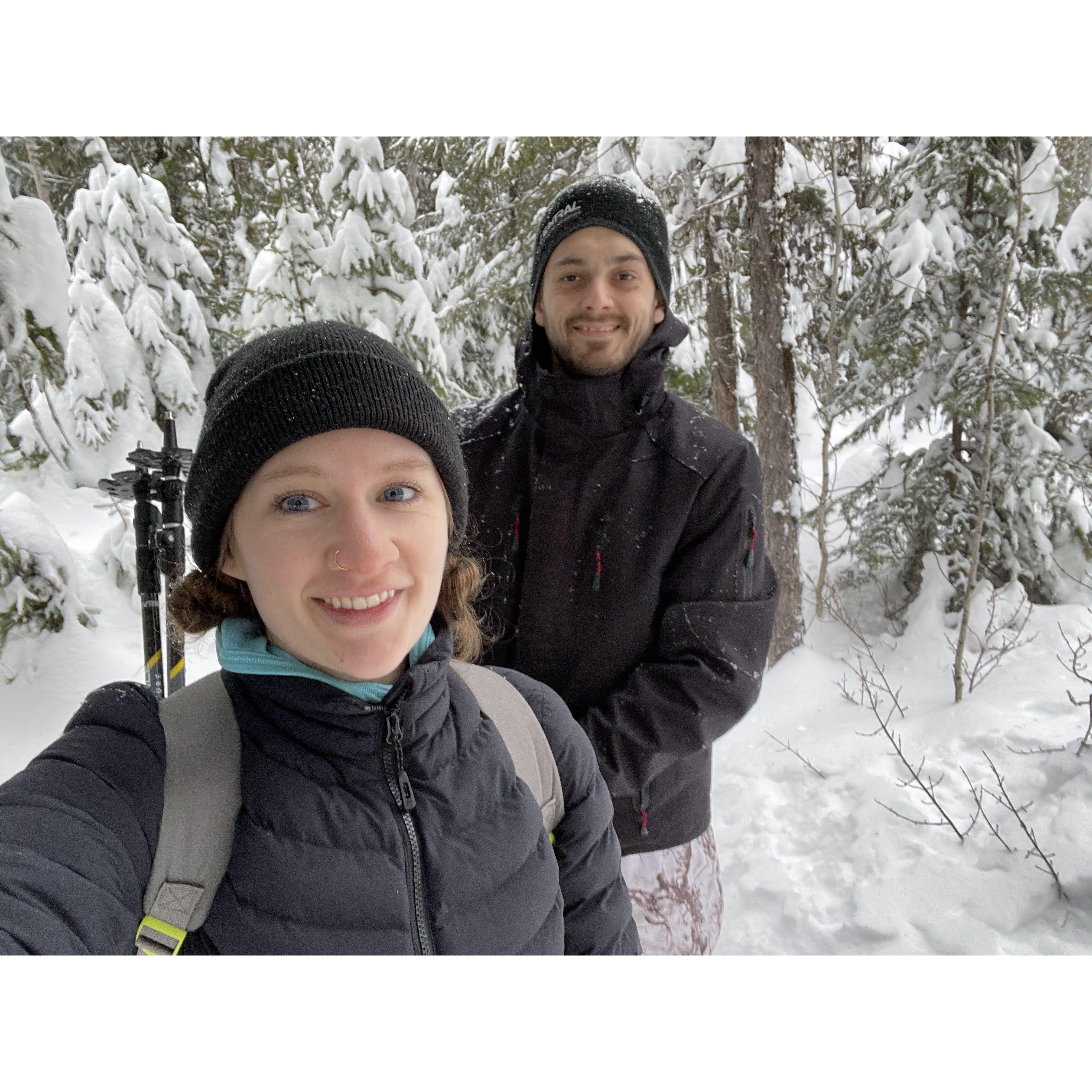Snowshoeing and being cute. Prince George, BC - January 2022.