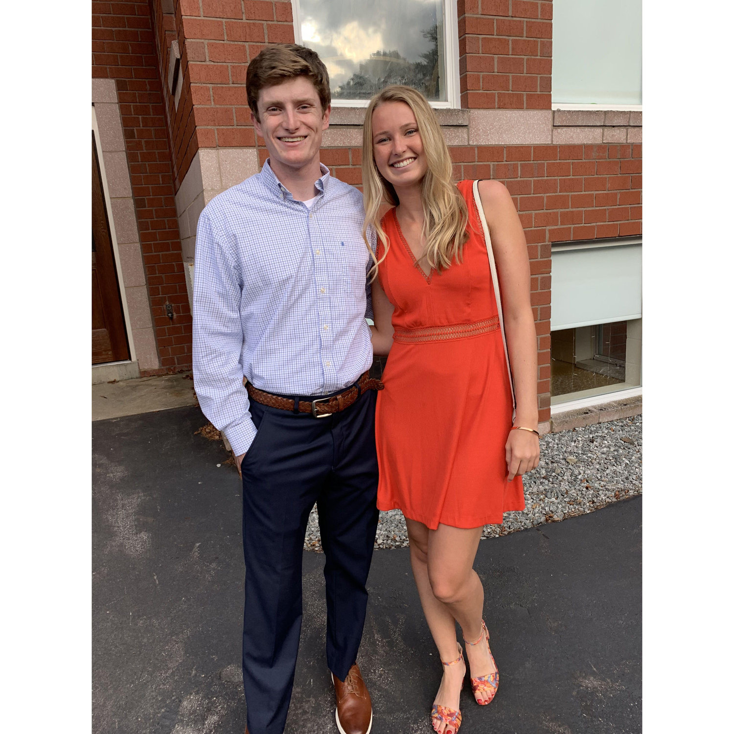 2019 - Our 3 year dating anniversary going to the restaurant we would eventually get engaged at!