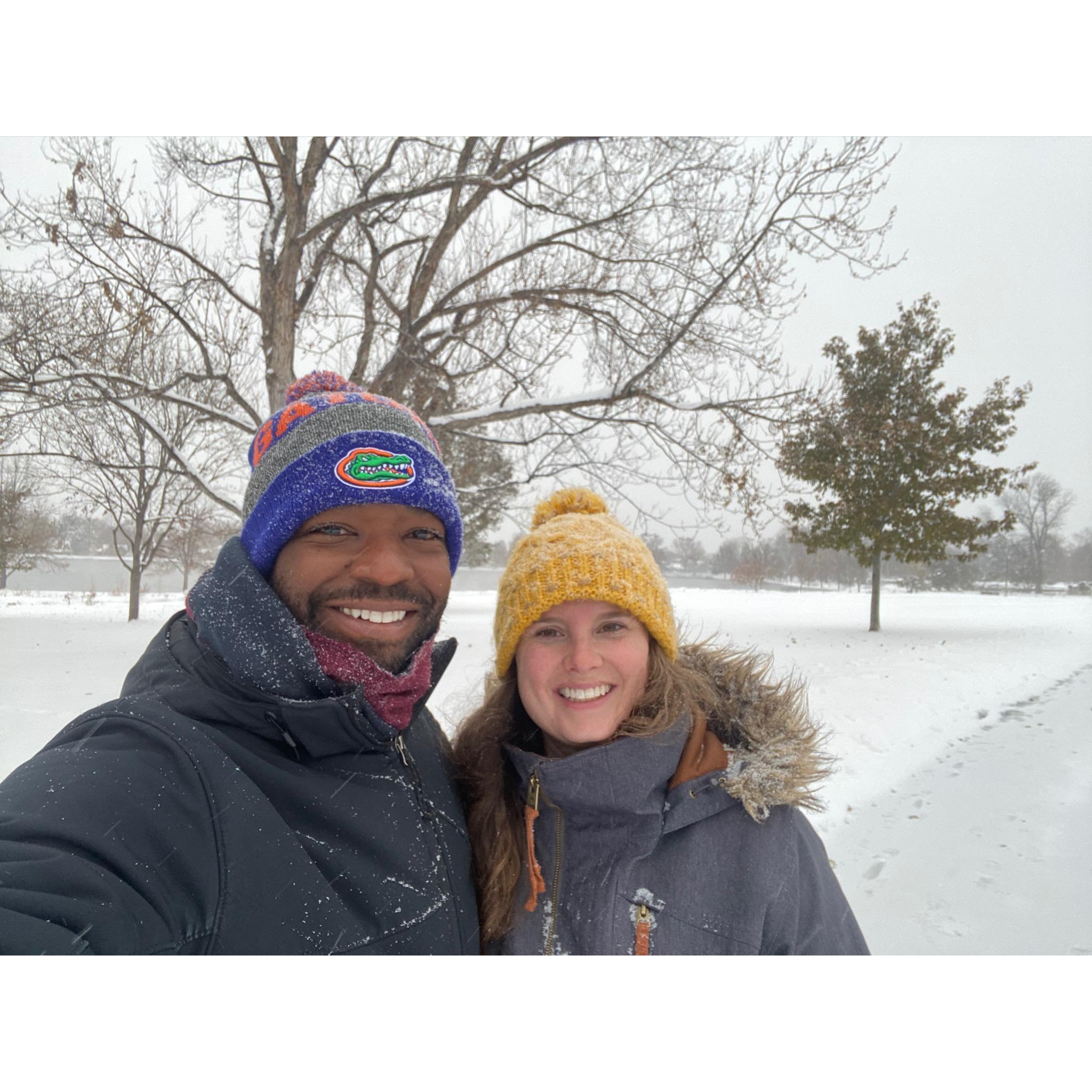 A snowy walk around Wash Park!