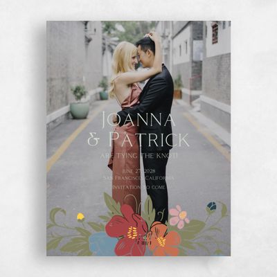 Currant Red Wedding Save the Date - Glenarden Photo