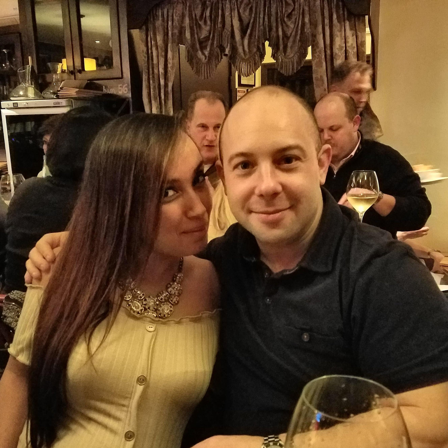 Janine's birthday dinner. I was 8 months pregnant.