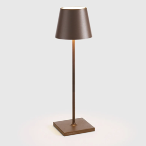 Poldina Pro Rechargeable Table Lamp by Zafferano - Rust, Regular
