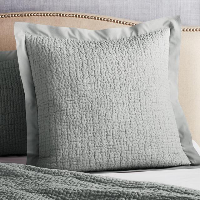 Celeste Grey Solid Euro Sham