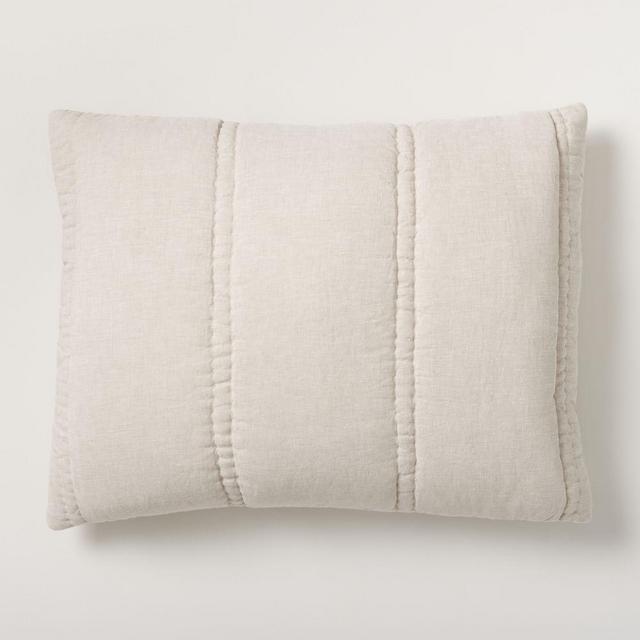 European Flax Linen, Standard Sham, Natural Flax